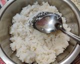 A picture of step 4 of Curd samak rice.