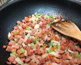 A picture of step 3 of Omerice (Egg over Rice).