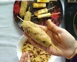 A picture of step 11 of Chickpea stuffed kebab in roasted gravy.