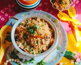 A picture of step 4 of Mumbai style tawa pulao.