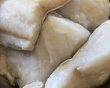 A picture of step 1 of Stewed Salt Cod Soup.