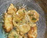 A picture of step 4 of Raw Banana Palak Fritters(Jain Food).