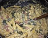 A picture of step 3 of Cheesy Spinach Penne.