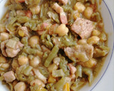 Foto del paso 6 de la receta: Carne colmenada de judías planas y garbanzos
