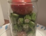 A picture of step 1 of Pickled Okra and Tomatoes.