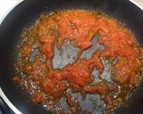 A picture of step 2 of Squid Ink Spaghetti with Shallot Cream and Bottarga.