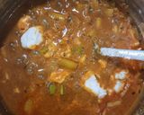 A picture of step 3 of Creamy Banana stem curry.