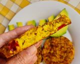 Foto del paso 5 de la receta: Hamburguesas de arroz yamaní, jengibre fresco y almendras 🍚🥚🧀 Veggie burger 🍔
