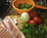 A picture of step 2 of Lentils with Bacon.