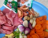 Foto langkah ke 1 dari resep Tuna bumbu santan bumbu kuning.