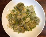 Foto del paso 8 de la receta: Hervido de Alcachofa con Guisantes y Cebolla Tierna
