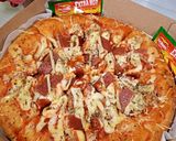 Foto langkah ke 10 dari resep Pizza smoked beef cheese extra moza / ide jualan, auto laris manis dan nagih.