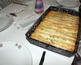 Tejszínes cannelloni zöldborsós csirkével töltve recept fázis 2 fotója