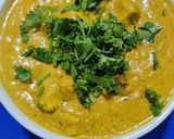 A picture of step 5 of Paneer makhni.