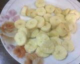 A picture of step 2 of Fluffy Bananas Pancakes Energy Balls Apple blended Porridge.