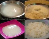 รูปขั้นตอนการทำที่ 4 ของ ข้าวเหนียวใบเตยหน้ากุ้ง