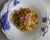 A picture of step 3 of Corn bhel.