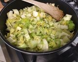 Une image de l'étape 7 de Fondue de céleri branche au bouillon de crevettes et laitue de mer.