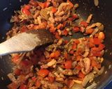 Une image de l'étape 5 de Soupe de lentilles au poivron rouge et lardons.