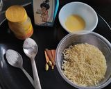 A picture of step 1 of Kashmiri pulao.