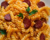 Kolbászos tojásos tészta recept fázis 5 fotója