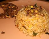 A picture of step 4 of Vangi bath/brinjal rice.