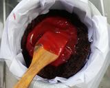 A picture of step 13 of Chocolate Pomegranate Dream Cake.
