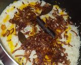 A picture of step 8 of Jallof rice.