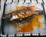 A picture of step 6 of Pimenton Branzino.
