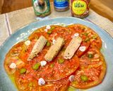 Foto del paso 5 de la receta: Carpaccio de tomate con Melva canutera