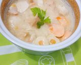 Foto langkah ke 4 dari resep Sup Krim Kepiting Jagung Bakso Seafood.