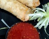 A picture of step 8 of Chicken cheese spring roll.