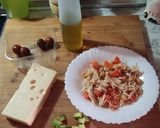 Foto del paso 1 de la receta: Ensalada de pasta templada con sobras de cocido madrileño!