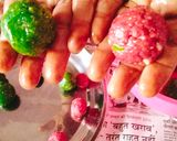 A picture of step 7 of Kaju lotus Diwali special sweets.