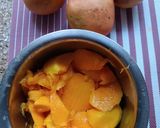 A picture of step 1 of Aam Ras / Mango Juice.