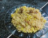 A picture of step 5 of Mutton pulao.