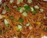 A picture of step 9 of Chinese Bhel.