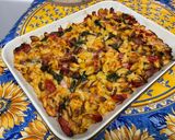 Une image de l'étape 15 de Gratin de gnochettis aux épinards, lard et tomates.
