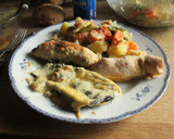 Foto del paso 20 de la receta: 4 en 1. Pan, ensalada, ruleros rellenos y berenjena a la mía