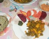 A picture of step 7 of Flat beans and potatoes with chapati.