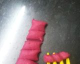 A picture of step 2 of Beet Gnocchi(pasta).
