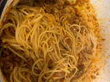 Quick and simple British bolognese pasta