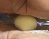 A picture of step 3 of Orange Rasgulla.