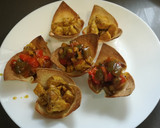 Foto del paso 5 de la receta: Fajitas rellenas de pollo al curry con samfaina(diferentes)