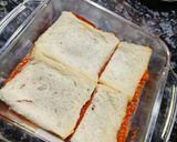 A picture of step 5 of Baked Veg. Bread Lasagna.