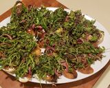 A picture of step 14 of Lentil Salad Crostini with Chevre and Prosciutto.