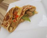 A picture of step 8 of Chicken Stuffed Crepes.