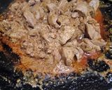 A picture of step 5 of Tawa chicken kaleji.