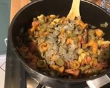 Une image de l'étape 9 de Ciocches multicolores en gratin aux champignons et fromage de chèvre.