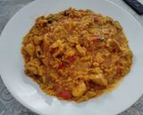 Foto del paso 1 de la receta Arroz cremoso con pollo y gambas